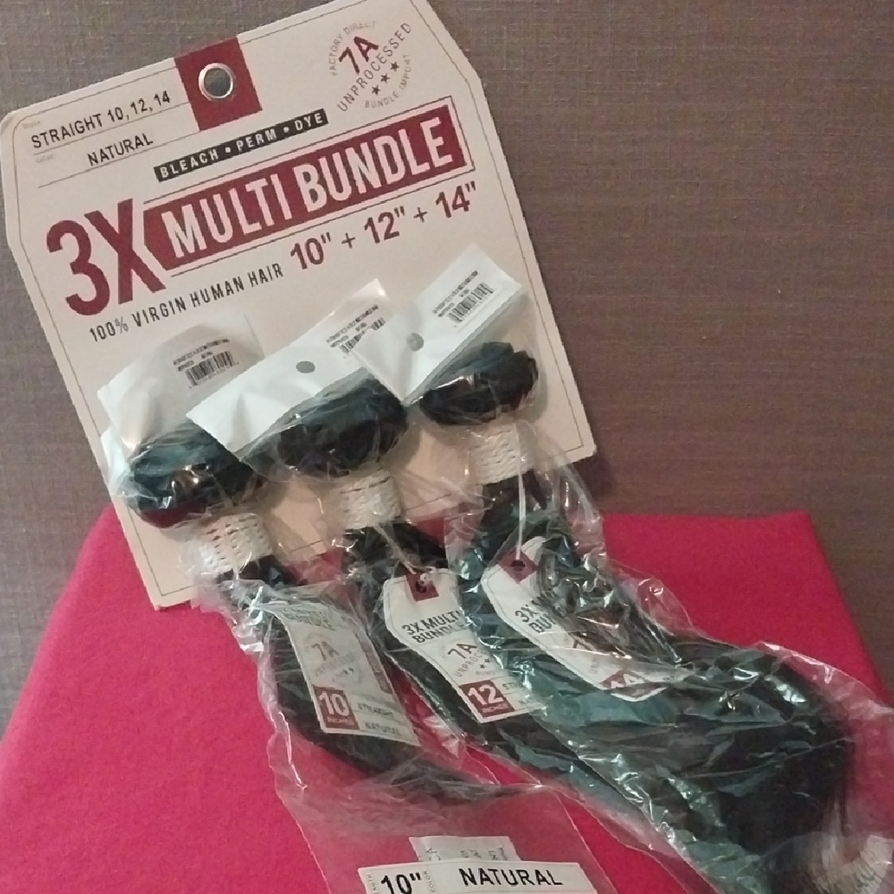 3X NWT Multi Bundle Virgin Human Hair